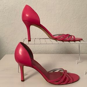 Antonio Melani Leather Heeled Pink Shoes Size 8